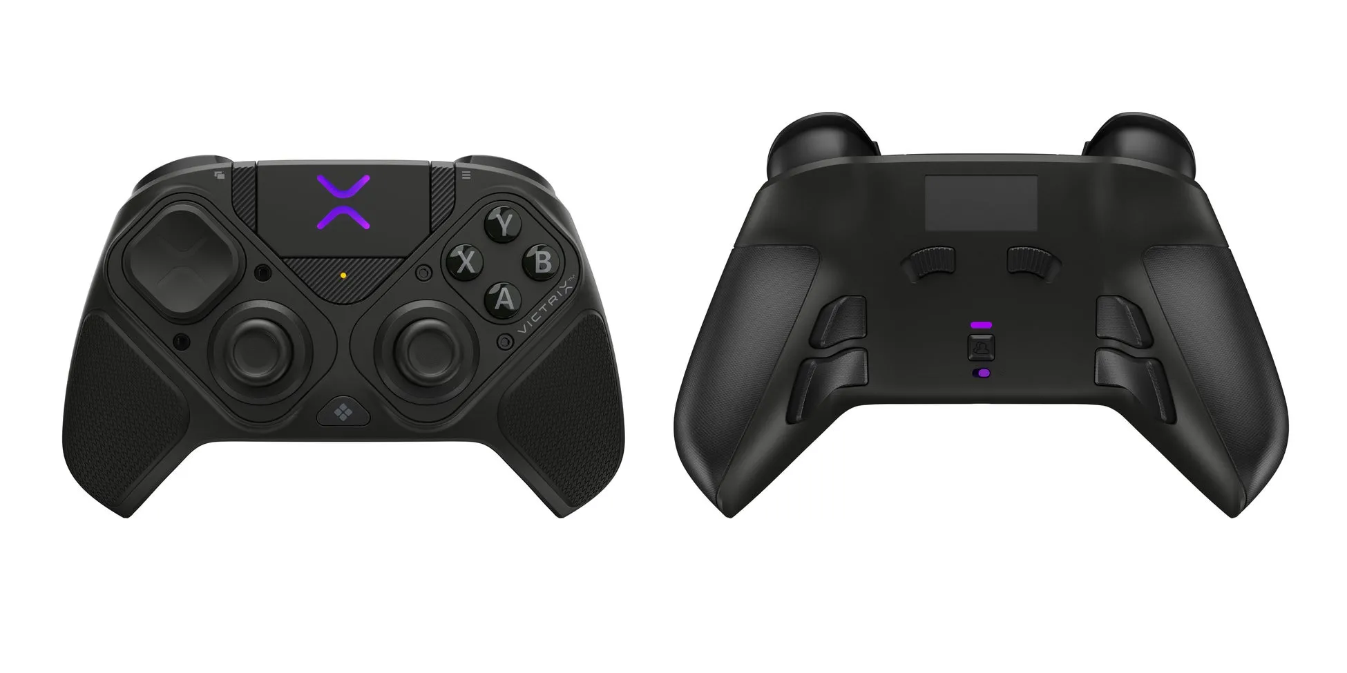 黒色のゲームコントローラー2つ