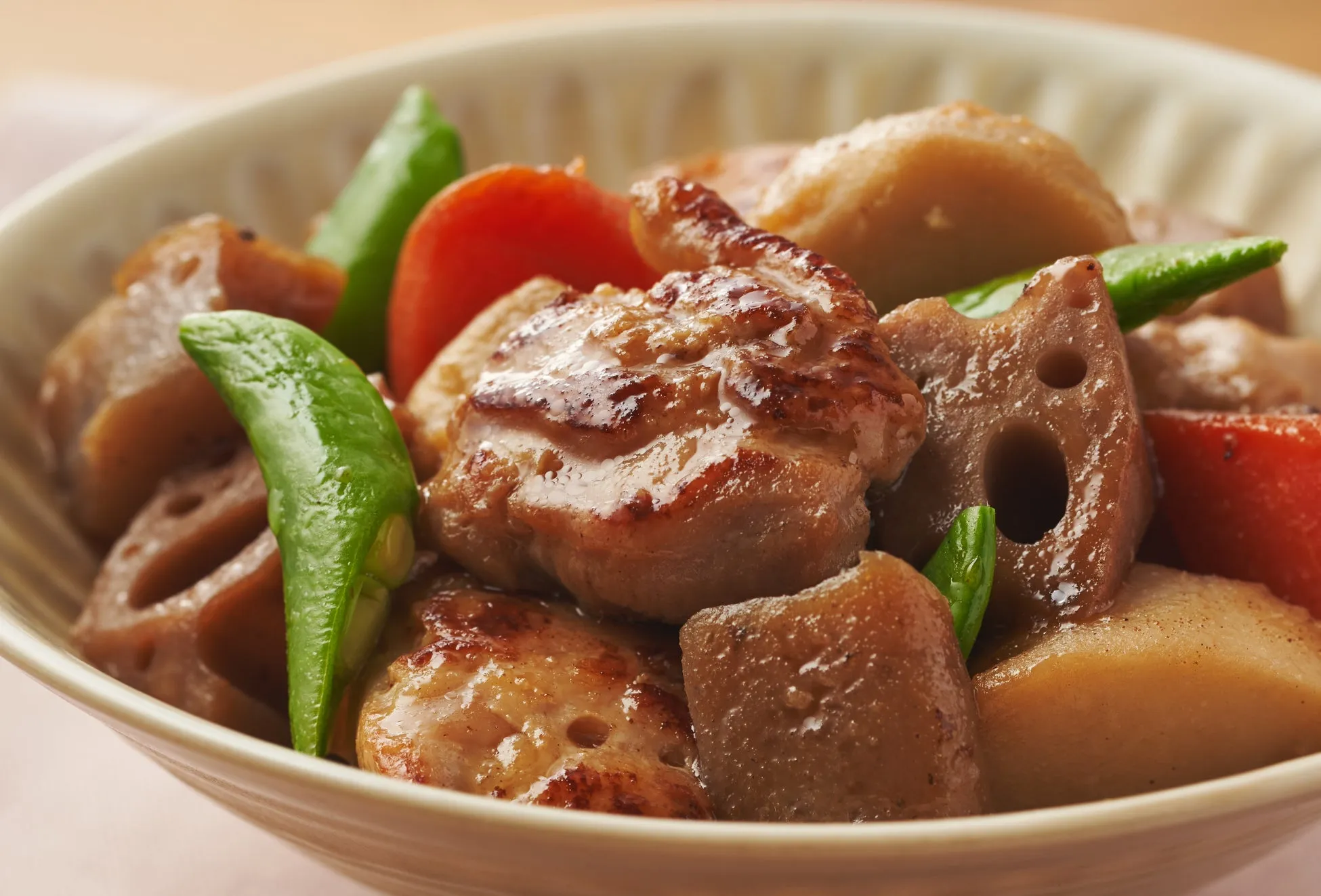 煮物料理のクローズアップ