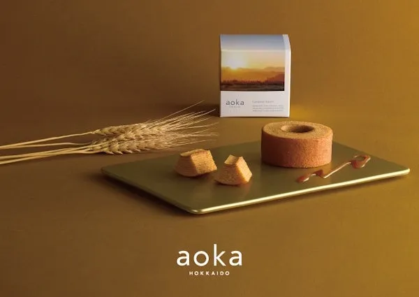 aokaのバームクーヘンと、それに関連する画像