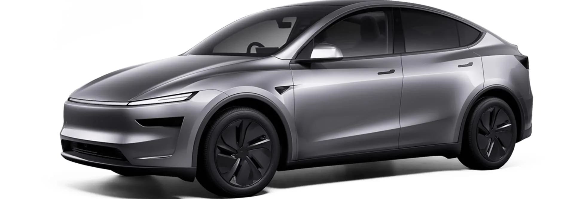 グレーのテスラY型 Model Y