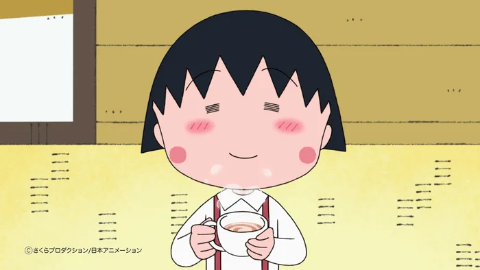 コップを持った女の子のイラスト