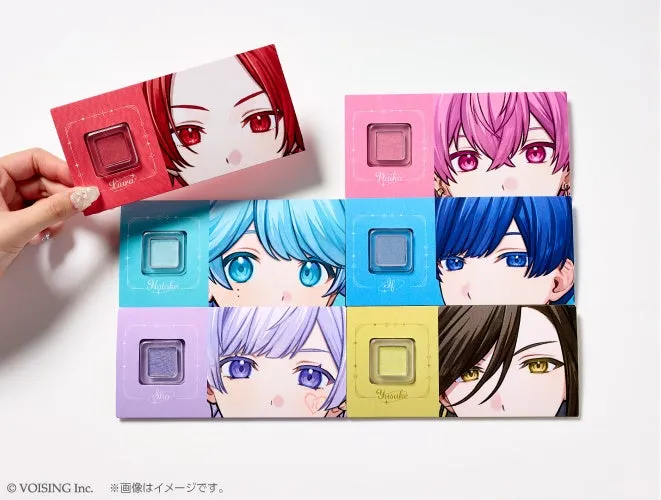 キャラクターの顔が描かれたアイシャドウのパレット