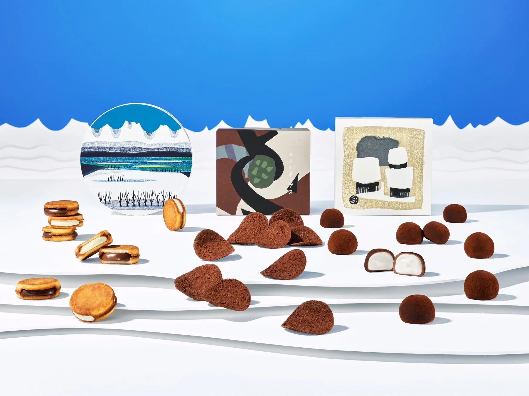 SNOWSお菓子が並んだ写真