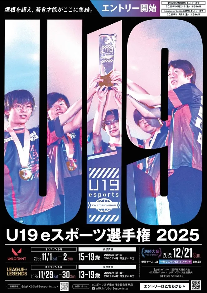 U19 eスポーツ選手権2025のポスター