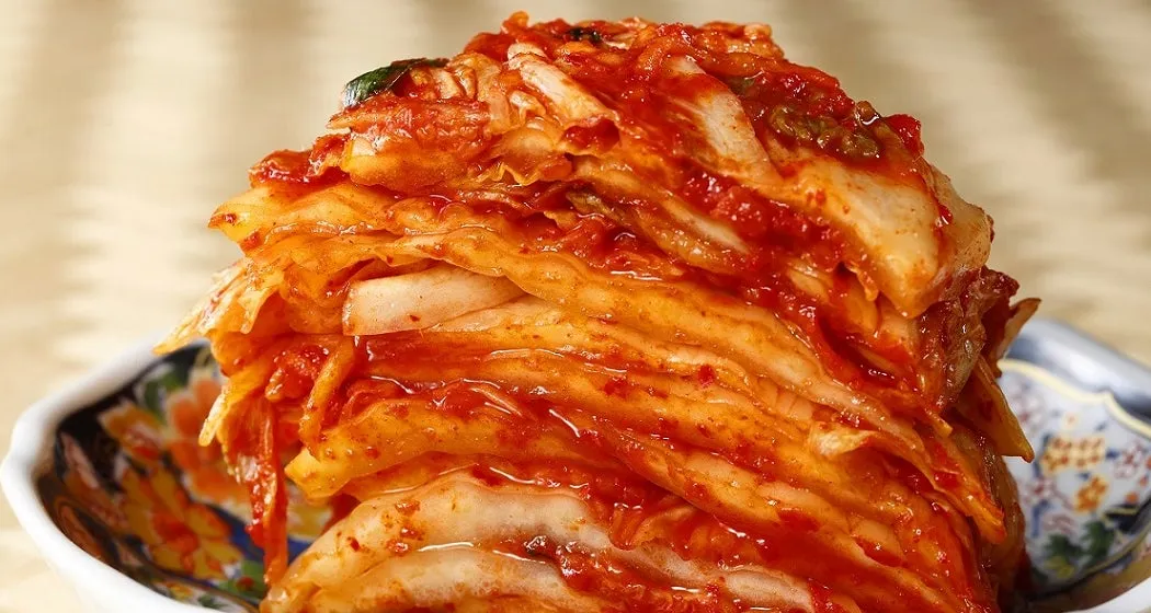 キムチのクローズアップ写真。