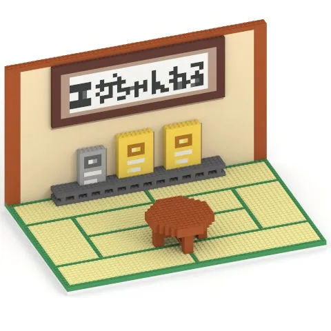 レゴブロックで作られた、和室のような空間