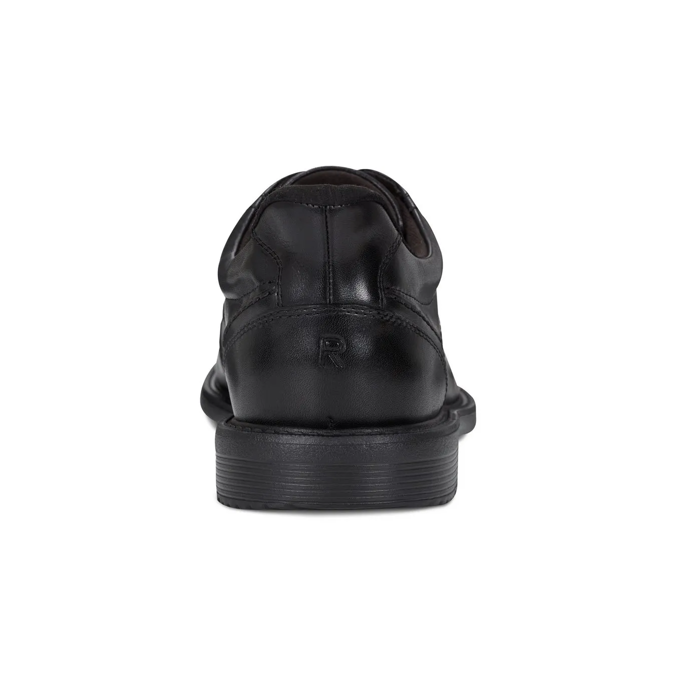 黒い革靴の後ろからの画像