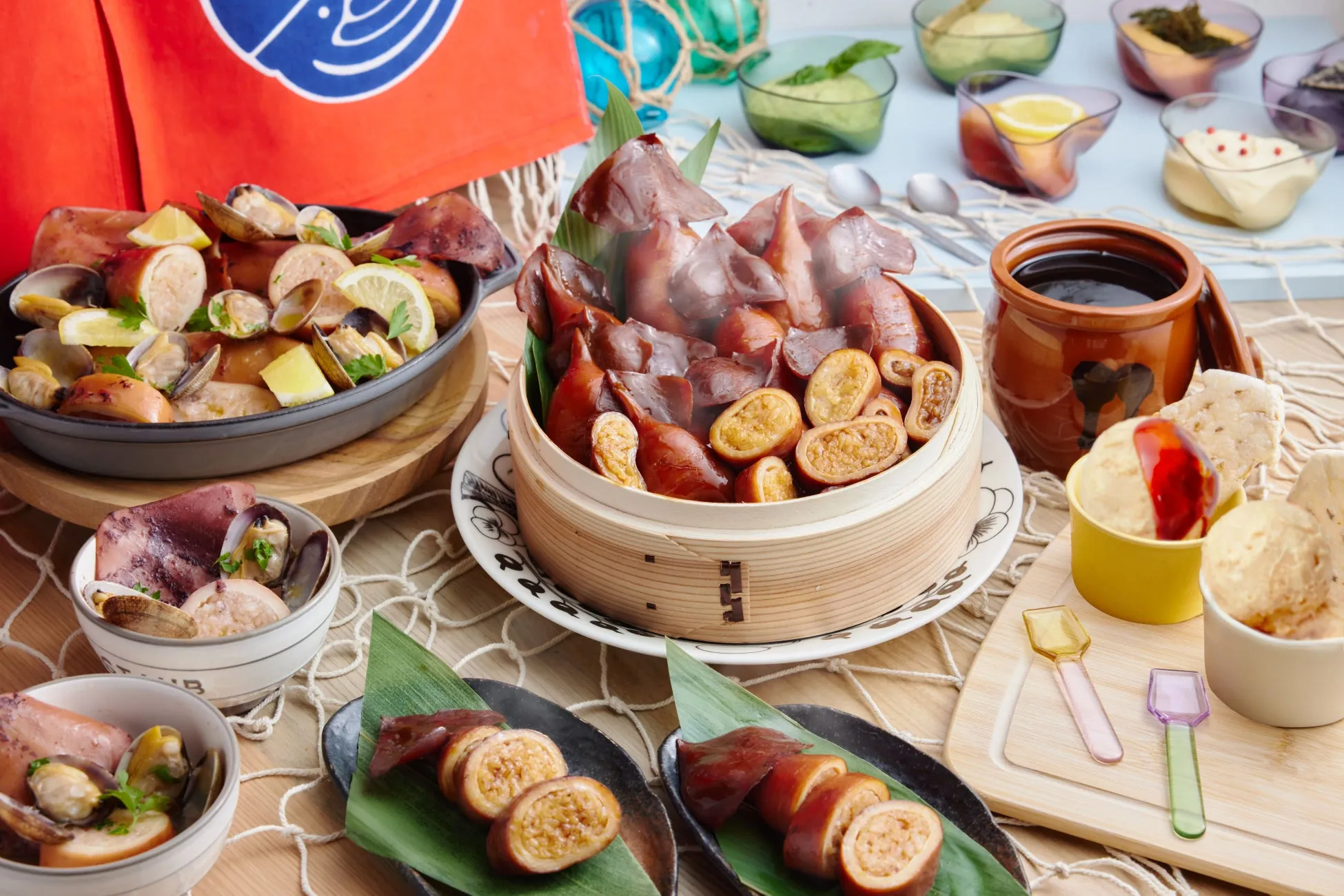 様々な料理の俯瞰図