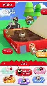 「ピノキャラ」が活躍するゲーム画面