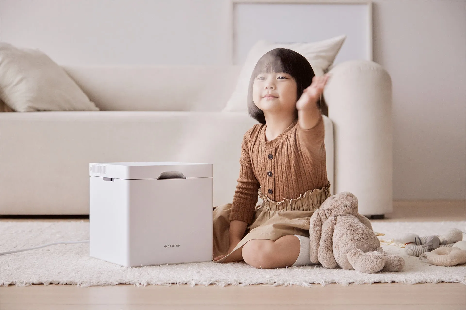 【知られざる事実】電気代1/10?!『Carepod Cube Pro Plus』家族に優しい低温スチーム加湿器