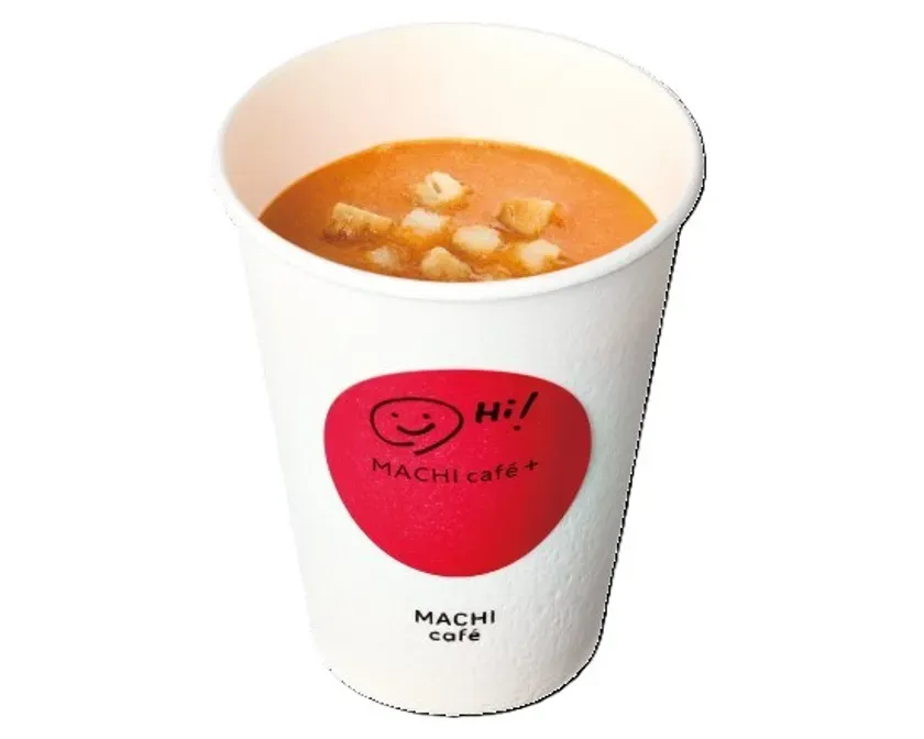 紙コップに入った海老のビスク