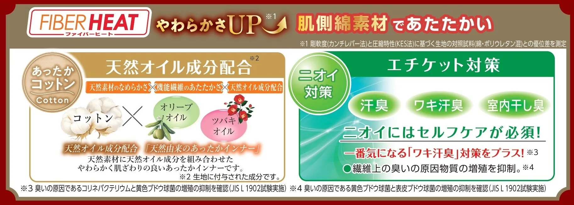 レディースあったかコットン説明