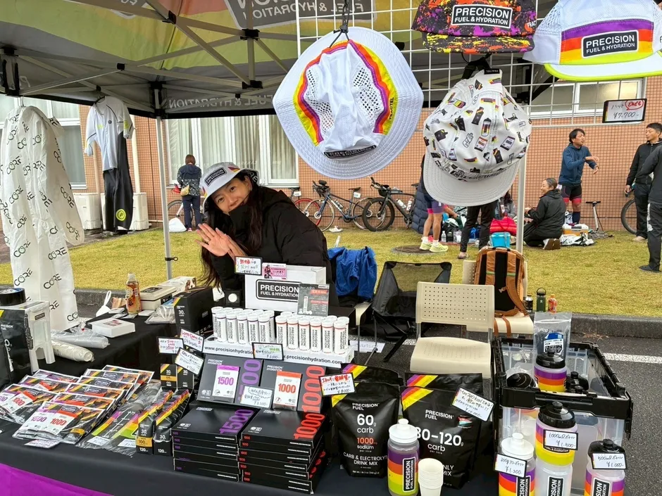 ロードバイクイベントの出店風景