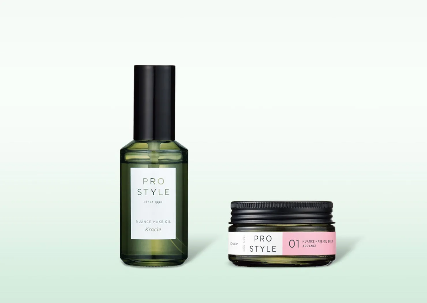 2種類のPRO STYLEヘアオイル製品の画像。