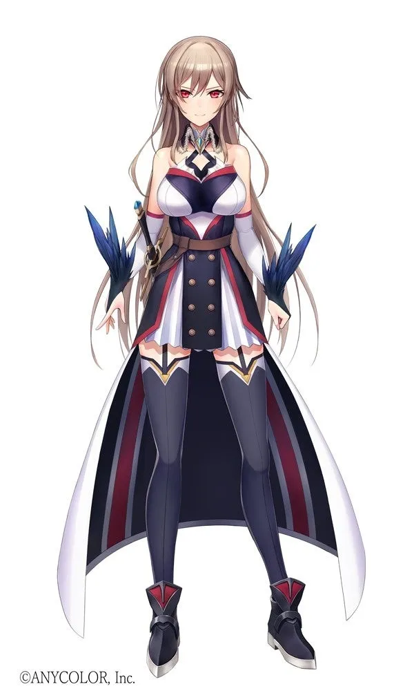 長い髪の女性キャラクターのイラスト。