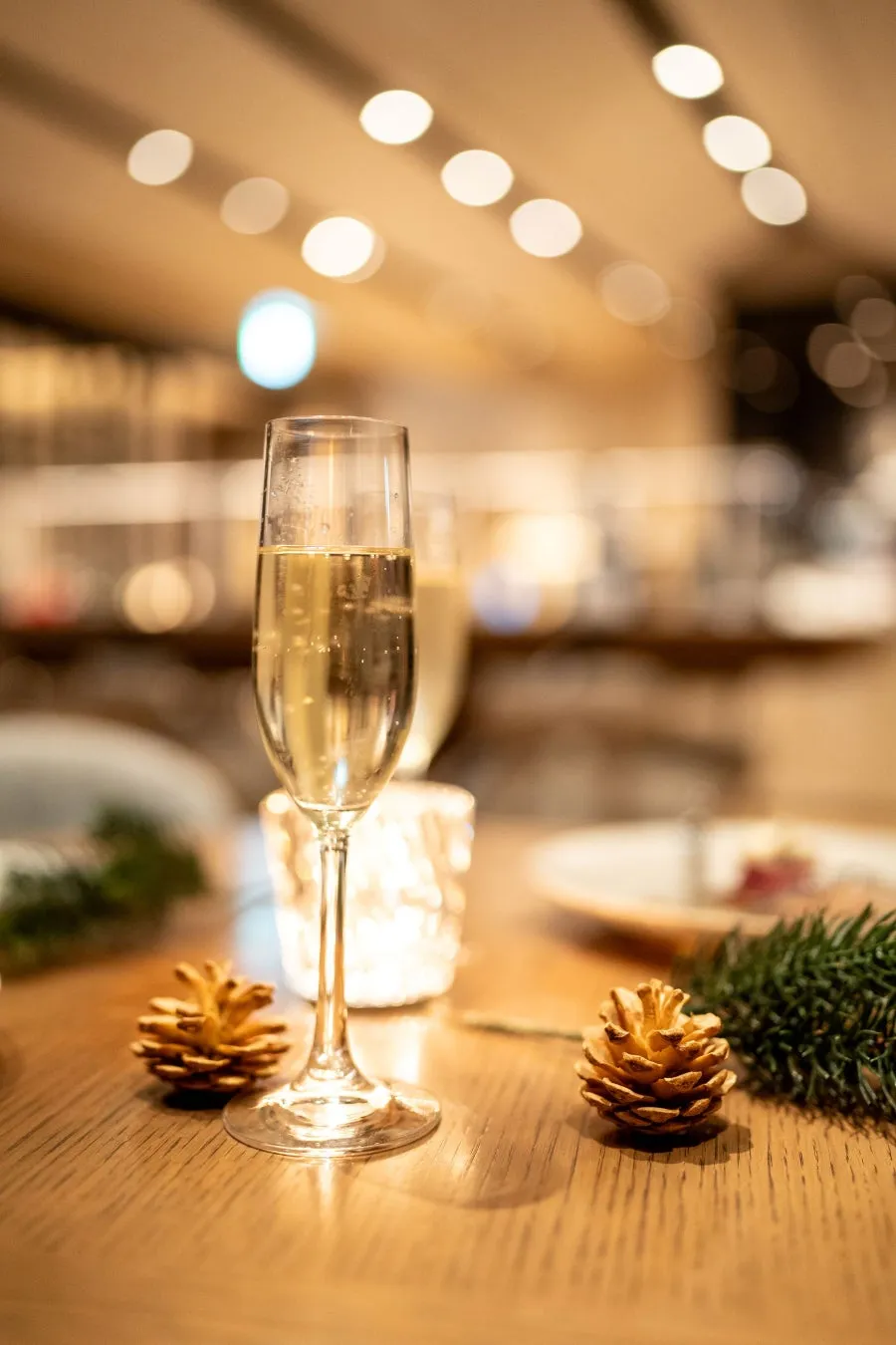 シャンパンと飾り
