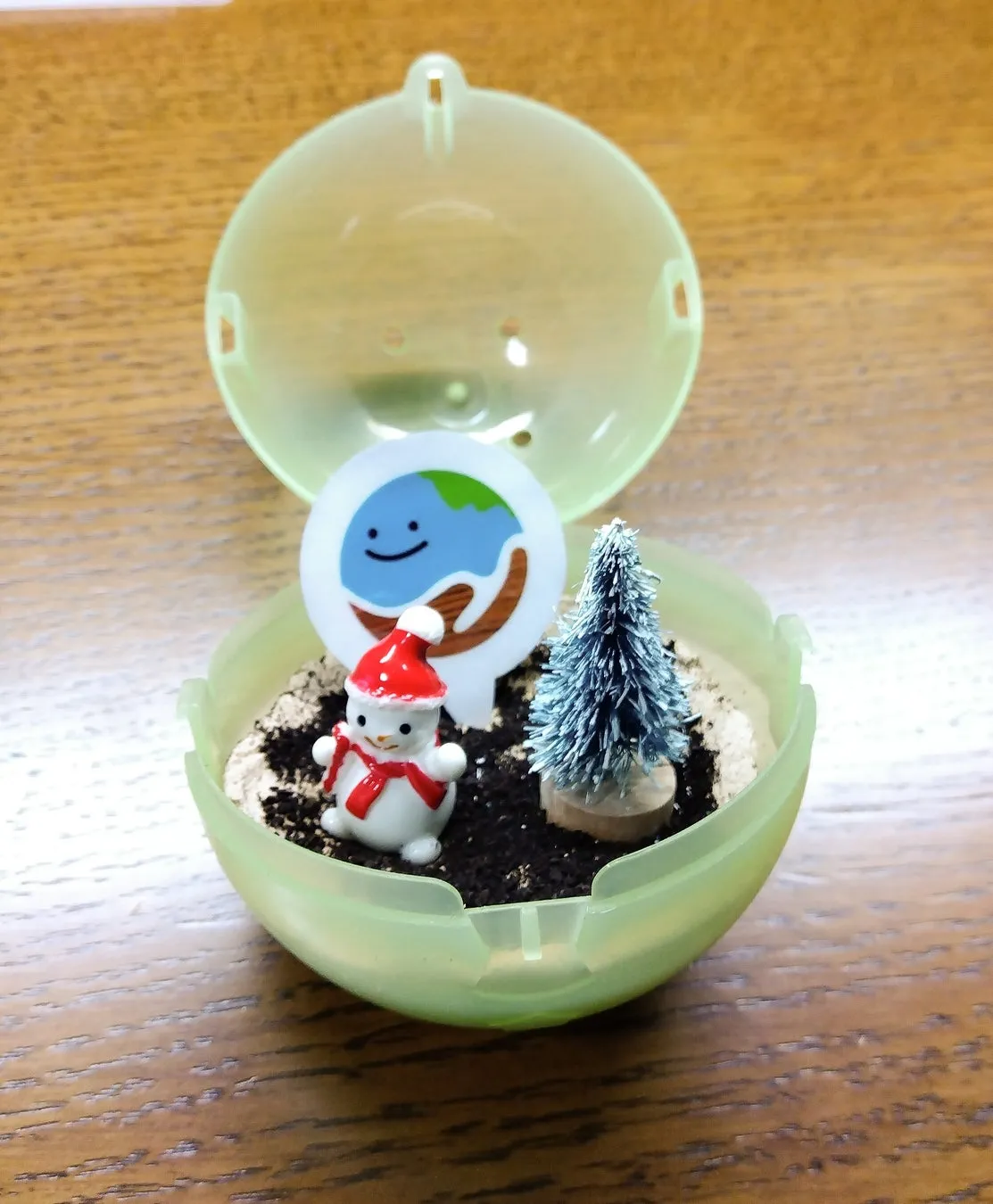 ジオラマ, クリスマス, 雪だるま, クリスマスツリー, 地球, カプセル