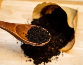 コーヒーかす, コーヒー, スプーン, フィルター