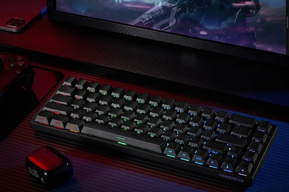ゲーミングキーボードのクローズアップ画像