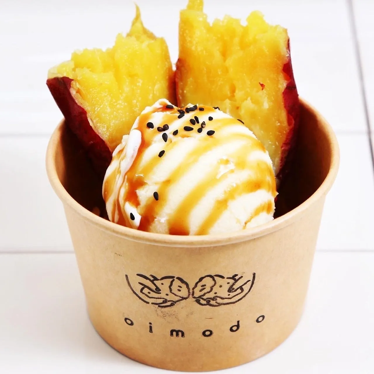 さつまいもとバニラアイス