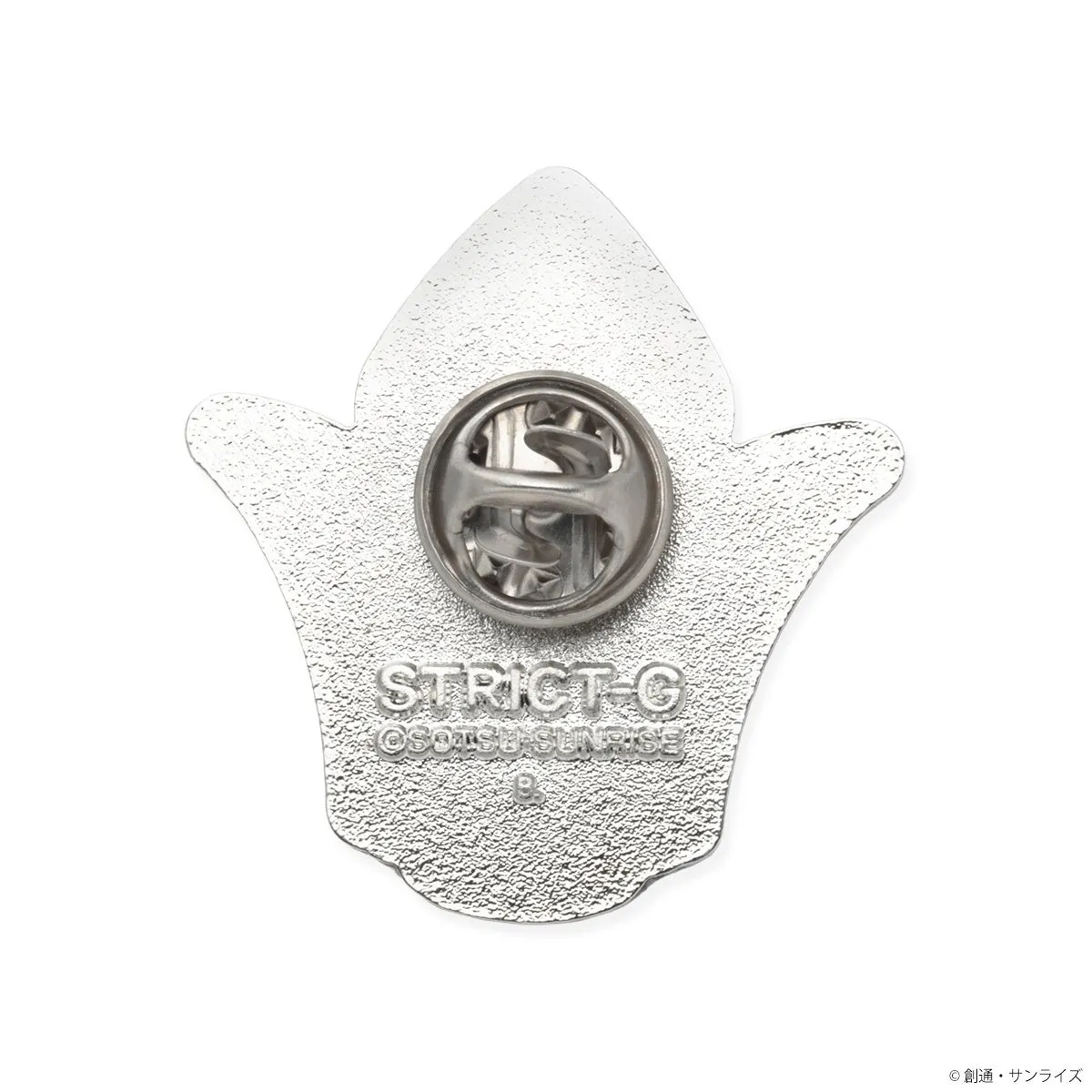 STRICT-Gのロゴが入ったピンバッジの画像です。