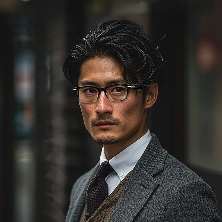 眼鏡をかけた男性のポートレート