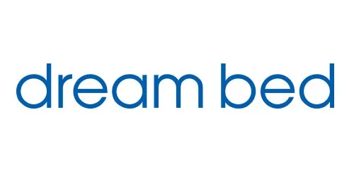 青い文字で「dream bed」と書かれたロゴ画像。