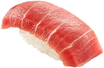 マグロの握り寿司のクローズアップ写真