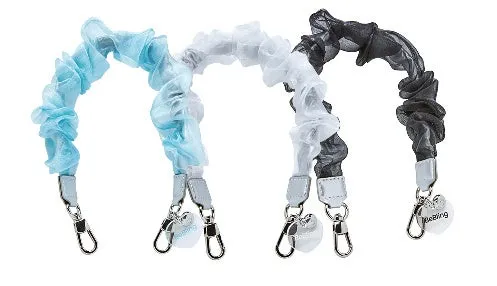 3色のフリルハンドルストラップ