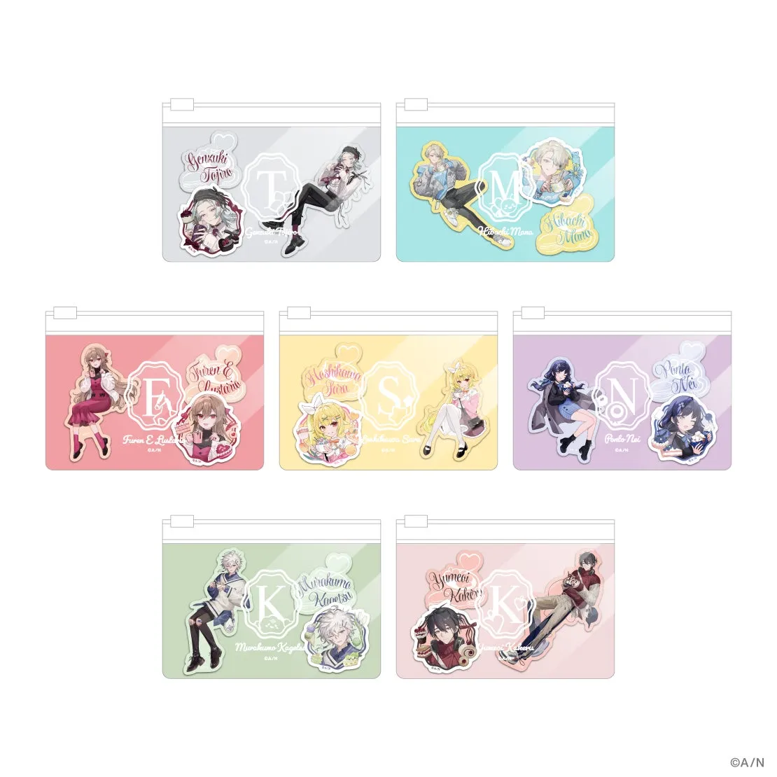 キャラクターが描かれた透明なケースのイラスト