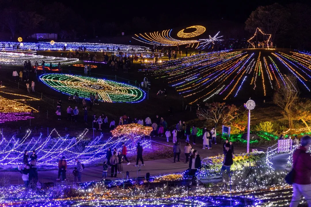 昨年の開催様子：ライトアップされた時計台と人々