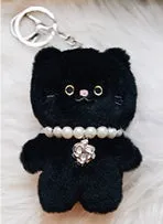 黒猫のぬいぐるみキーホルダー