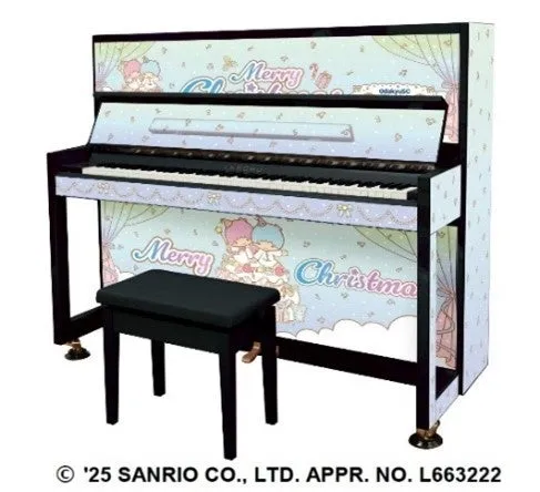 メリークリスマスのデザインが施されたリトルツインスターズのピアノ。