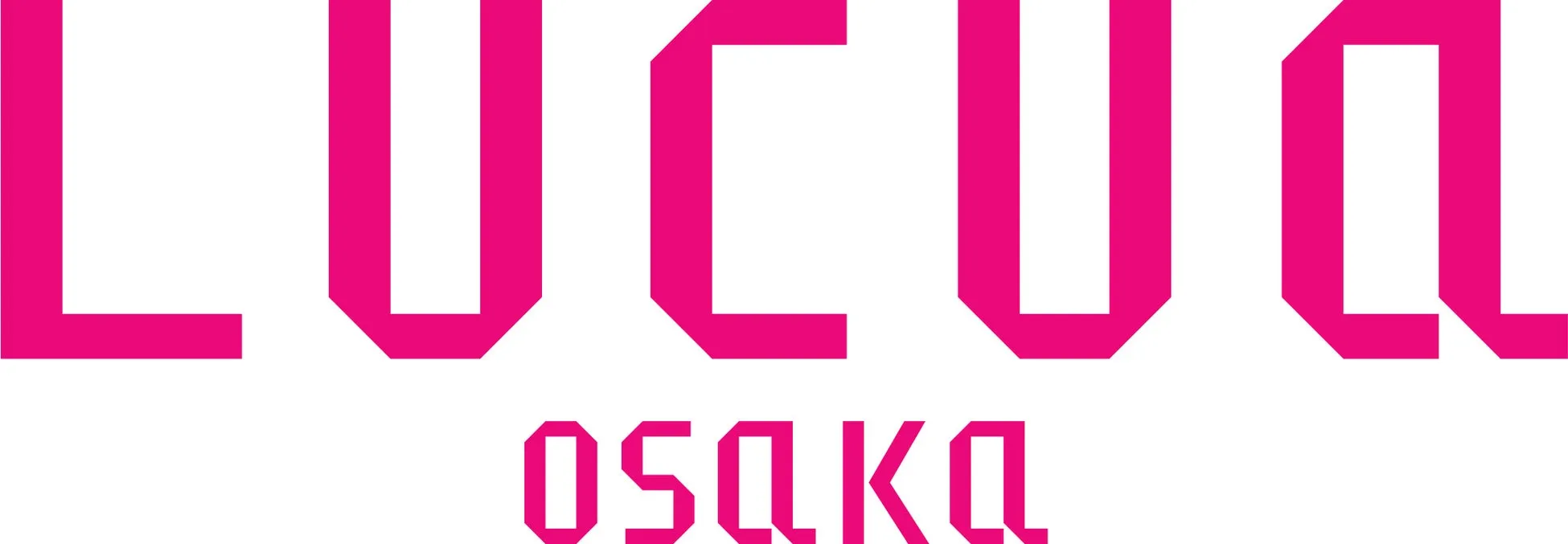 ピンク色の文字で「LUCUA OSAKA」と書かれたロゴです。