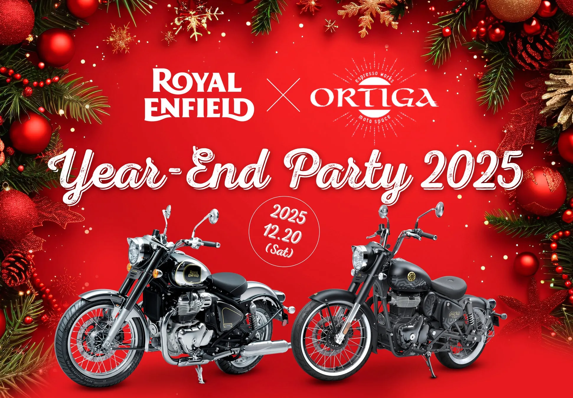 【ロイヤルエンフィールド】新型GOAN CLASSIC 350・CLASSIC 650をORTIGAで最速体感！オーナー限定の「Year-End Party 2025」