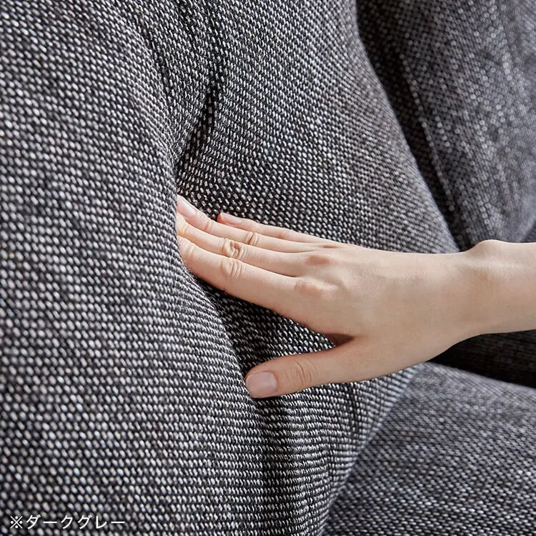 ダークグレーソファの生地感