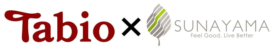 Tabio x SUNAYAMA ロゴ