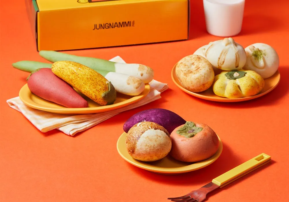 野菜や果物を模した様々な種類のパン