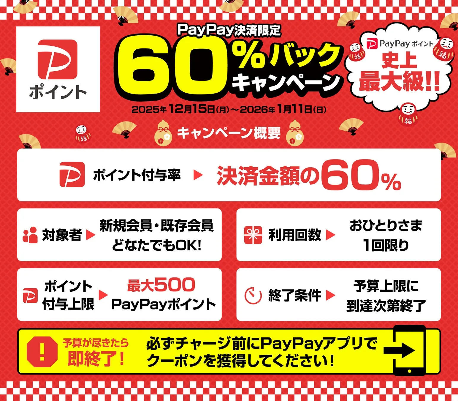 【日本トレカセンター】PayPayポイント60%還元!オリパが実質半額以下で手に入る方法