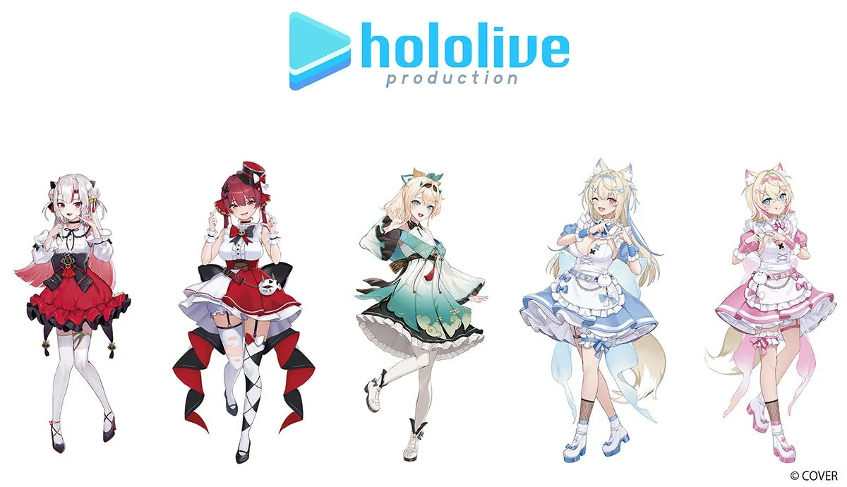 ホロライブプロダクションのキャラクターのイラスト