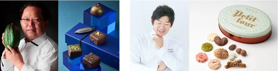 アトリエうかいのクッキー缶とシェフ