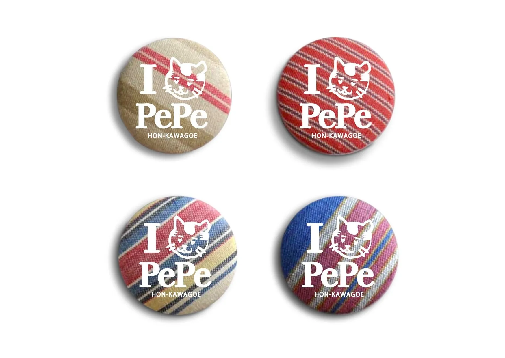 猫のイラストバッジ