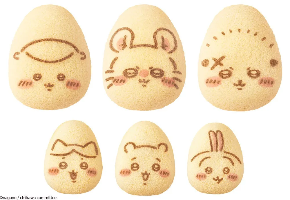 卵型のクッキーにキャラクターの顔が描かれた写真です。