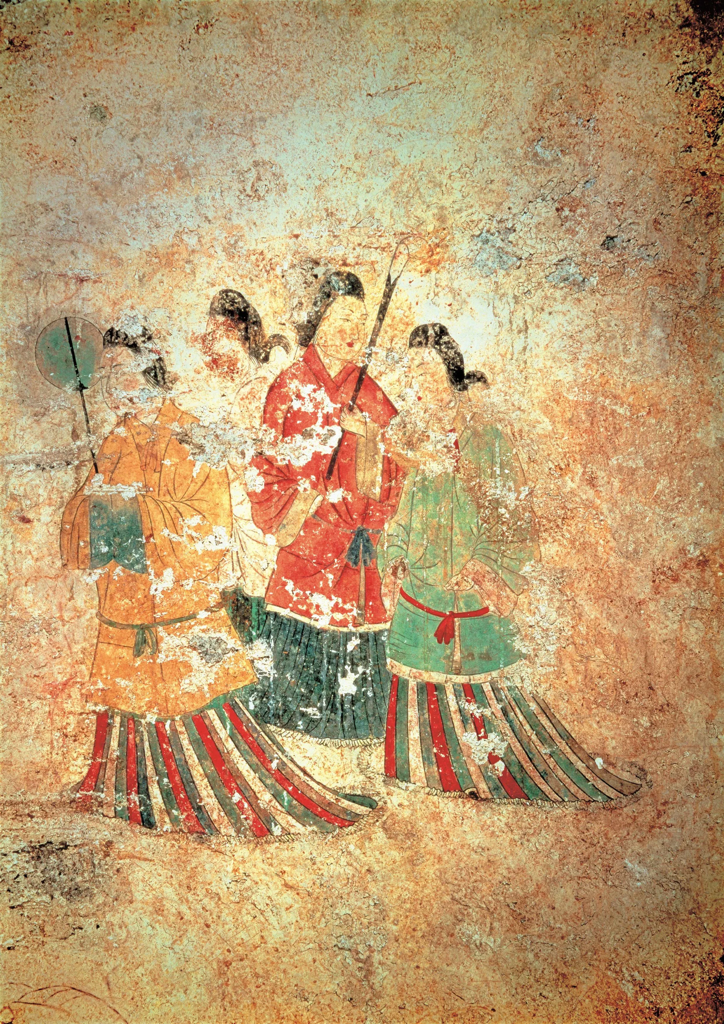 高松塚古墳西壁女子群像(レプリカ)