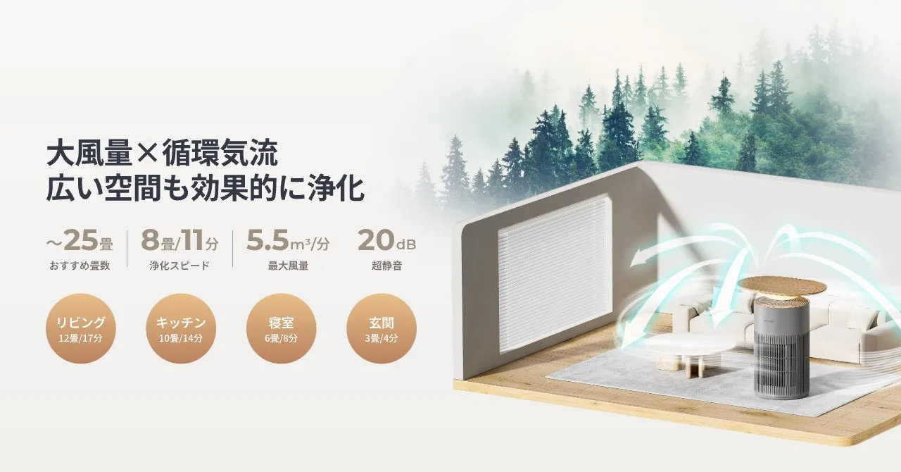 空気清浄機の製品広告