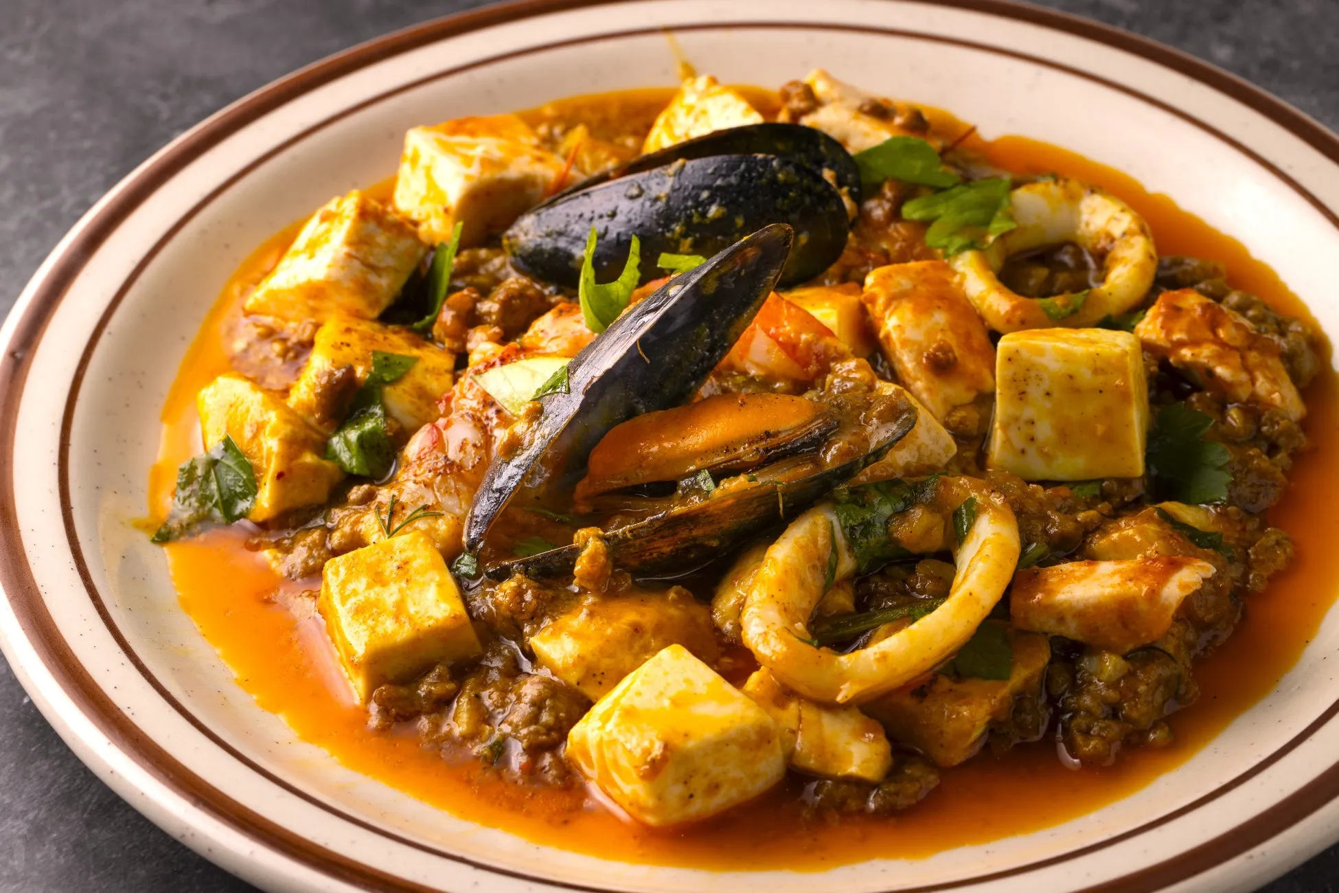 海鮮ブイヤベース麻婆豆腐