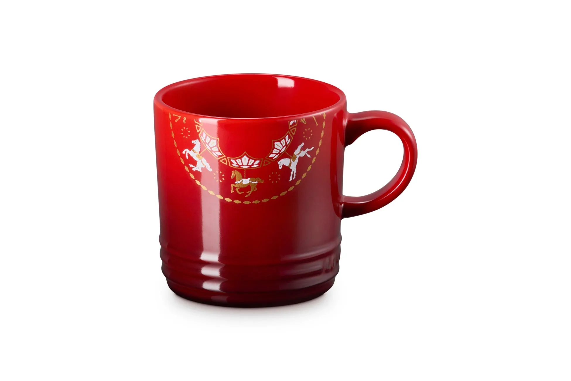 赤いマグカップのメリーゴーランド