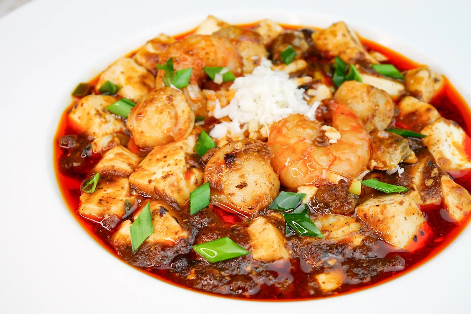 中華料理、エビ、豆腐