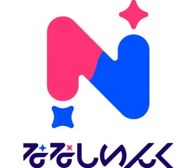 ピンクと青のグラデーションの「N」の文字と、その下に「ななしINK」の文字が配置されたロゴマークの画像。