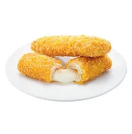 白い皿に並んだチーズスティック